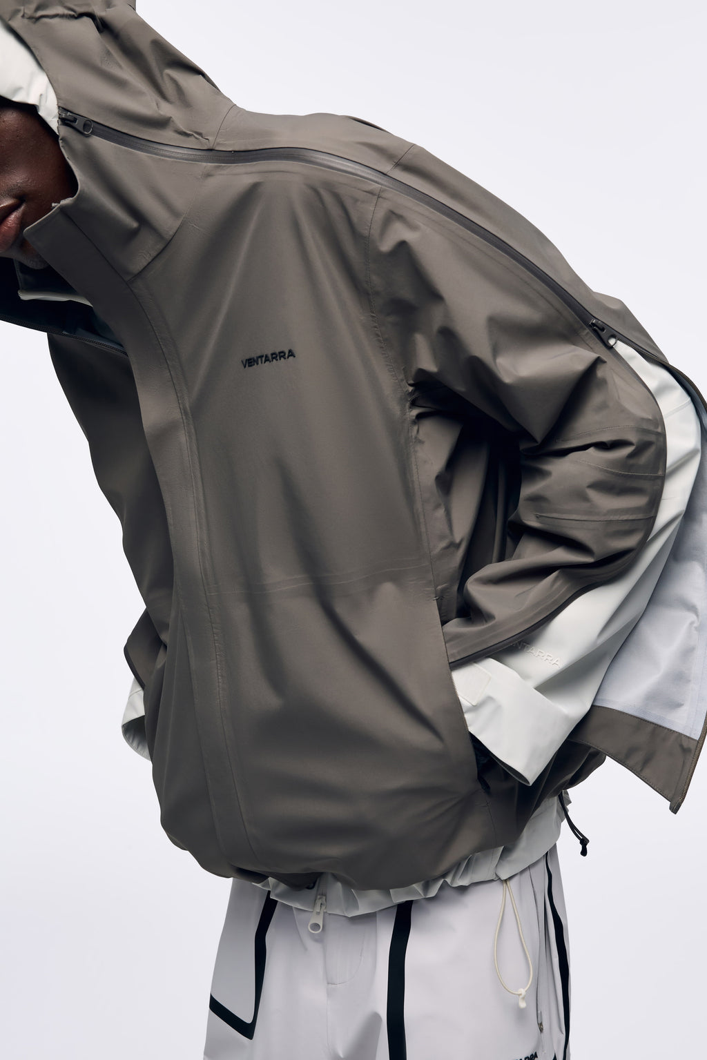 Ventarra Unisex Side-Zip Hooded Shell Jacket | Waterproof Minimalist Trail Jacket