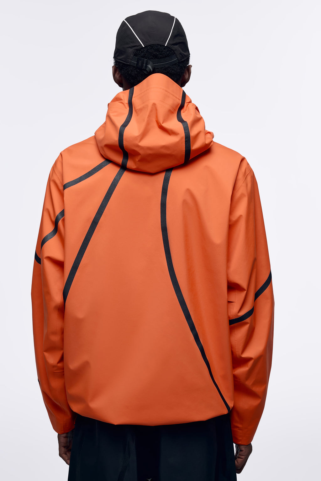 Ventarra Unisex Hooded Shell Jacket | Asymmetric Tape-Stripe Waterproof Jacket