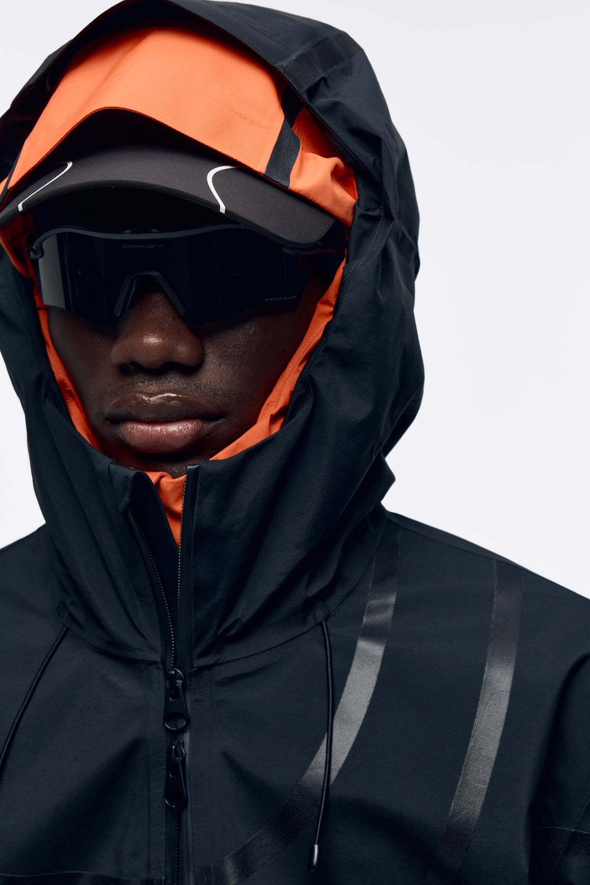 Ventarra Unisex Hooded Shell Jacket | Asymmetric Tape-Stripe Waterproof Jacket