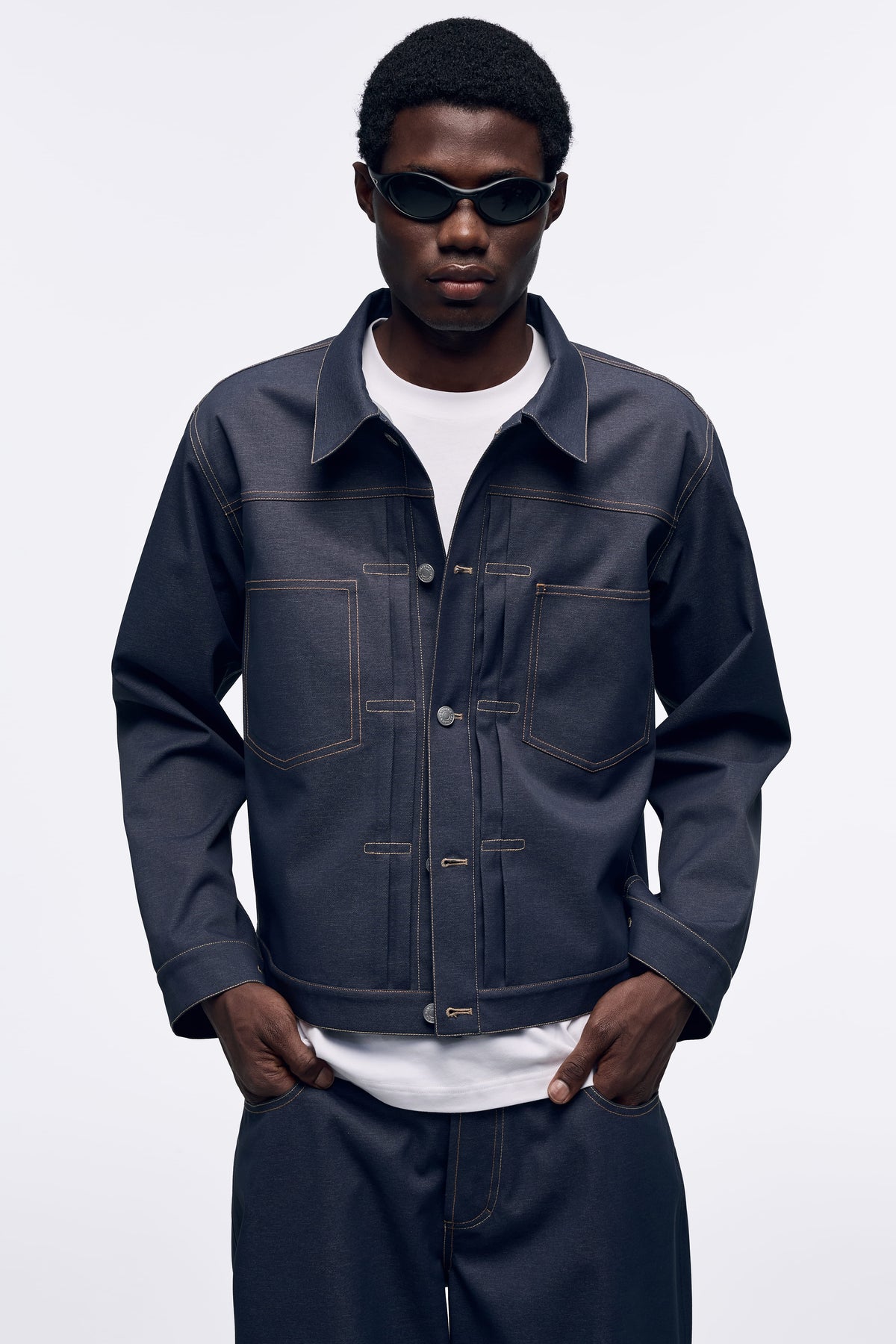 Ventarra Unisex Faux Denim Jacket | Vintage Workwear Casual Jacket
