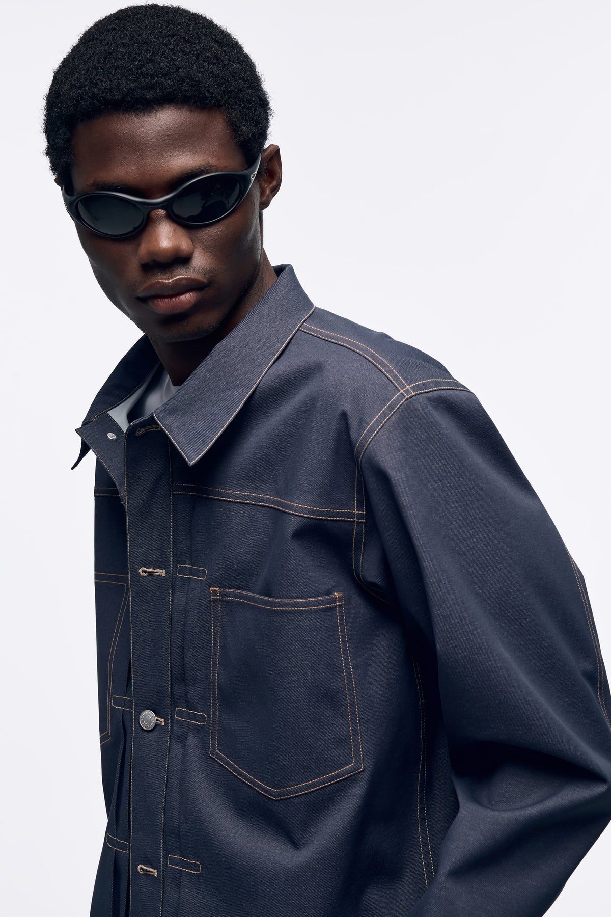 Ventarra Unisex Faux Denim Jacket | Vintage Workwear Casual Jacket