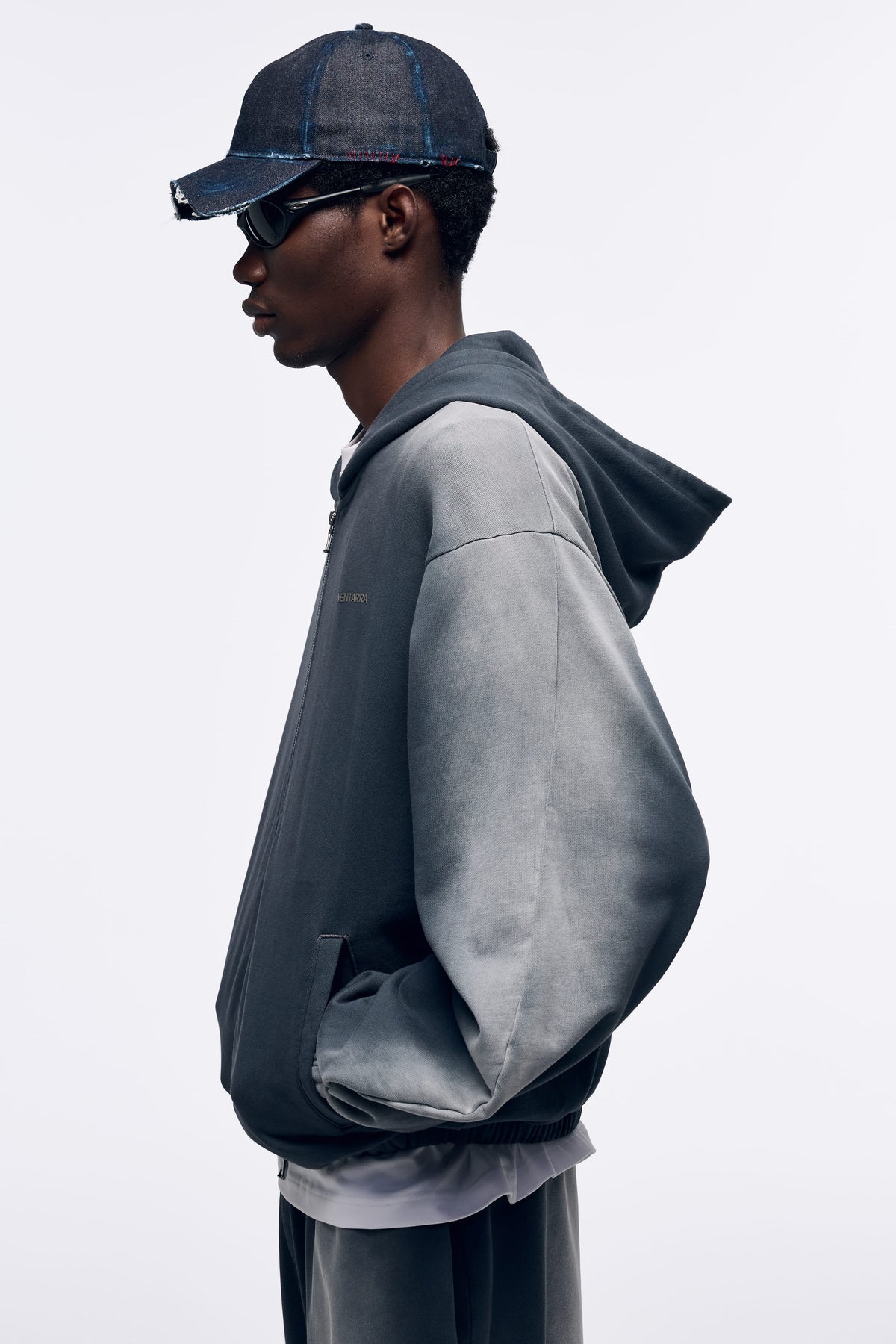 Ventarra Unisex Washed Oversized Sweat Jacket | Vintage Heavyweight Hoodie