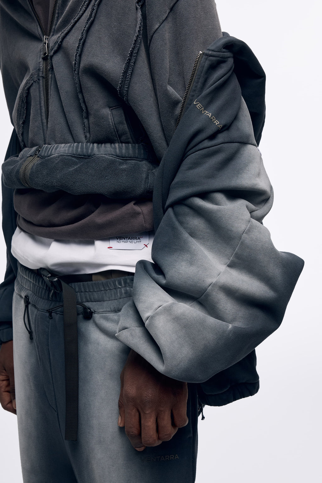 Ventarra Unisex Washed Oversized Sweat Jacket | Vintage Heavyweight Hoodie