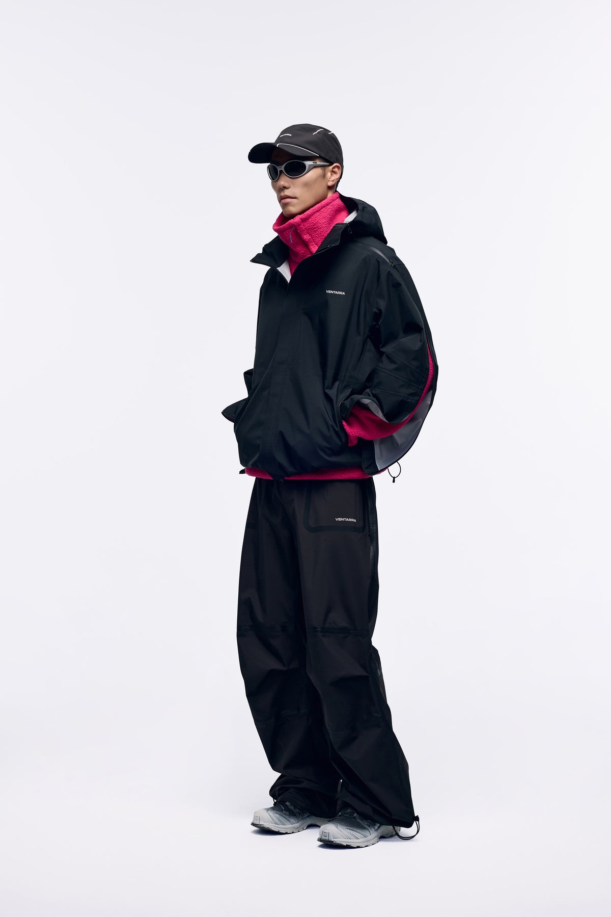 Ventarra Unisex Side-Zip Hooded Shell Jacket | Waterproof Minimalist Trail Jacket