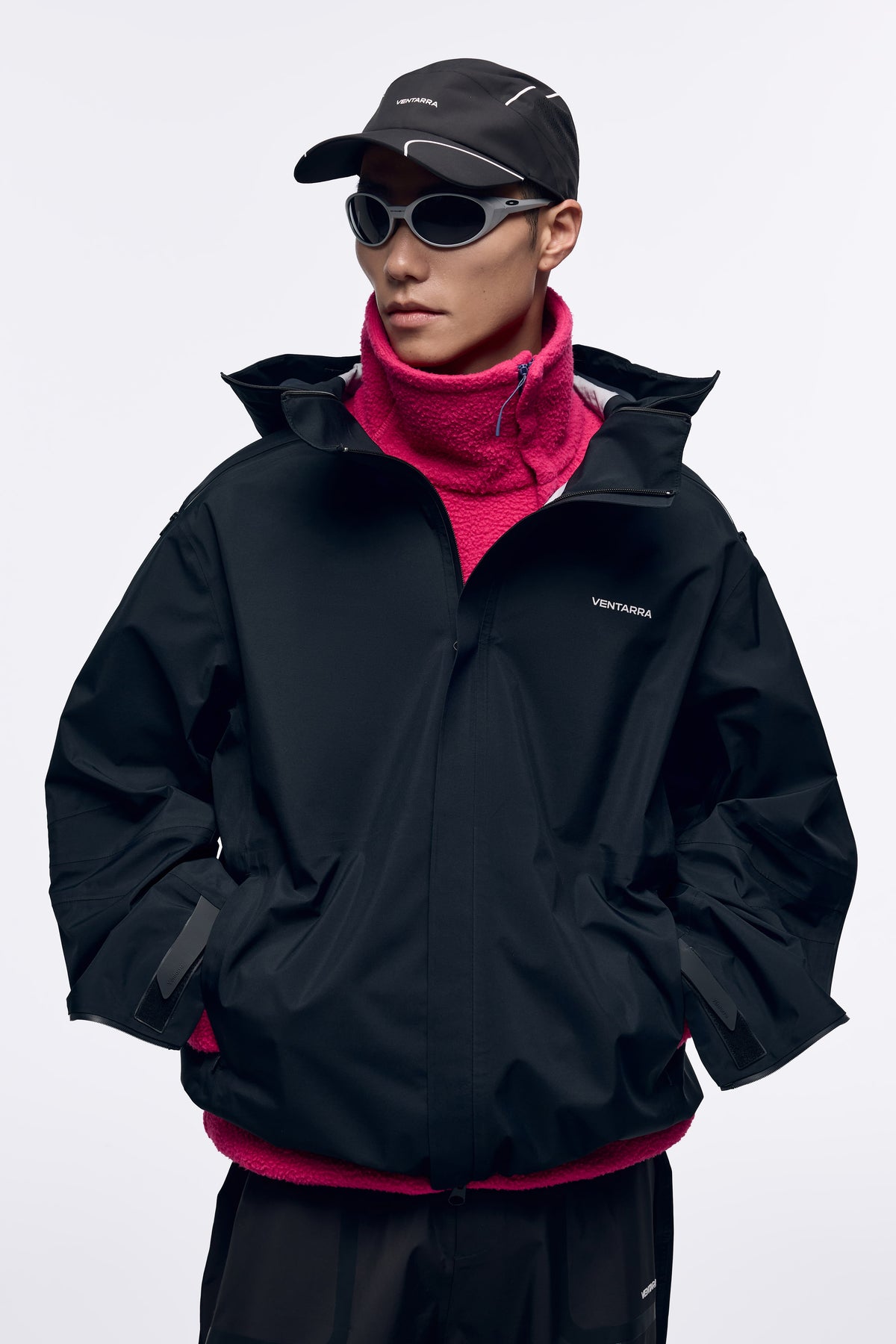 Ventarra Unisex Side-Zip Hooded Shell Jacket | Waterproof Minimalist Trail Jacket
