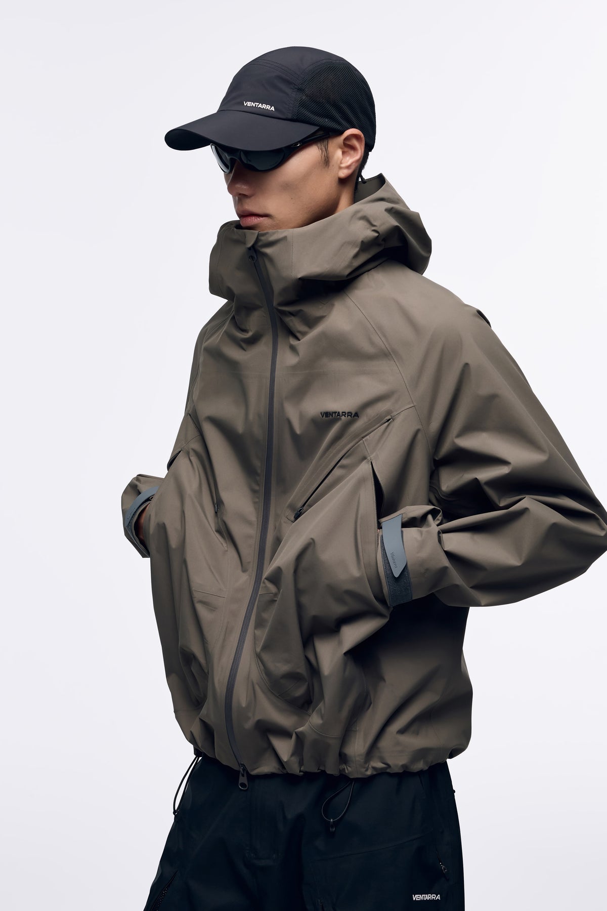 Ventarra Unisex Hooded Shell Jacket | Semi-Structured Pocket Waterproof Jacket