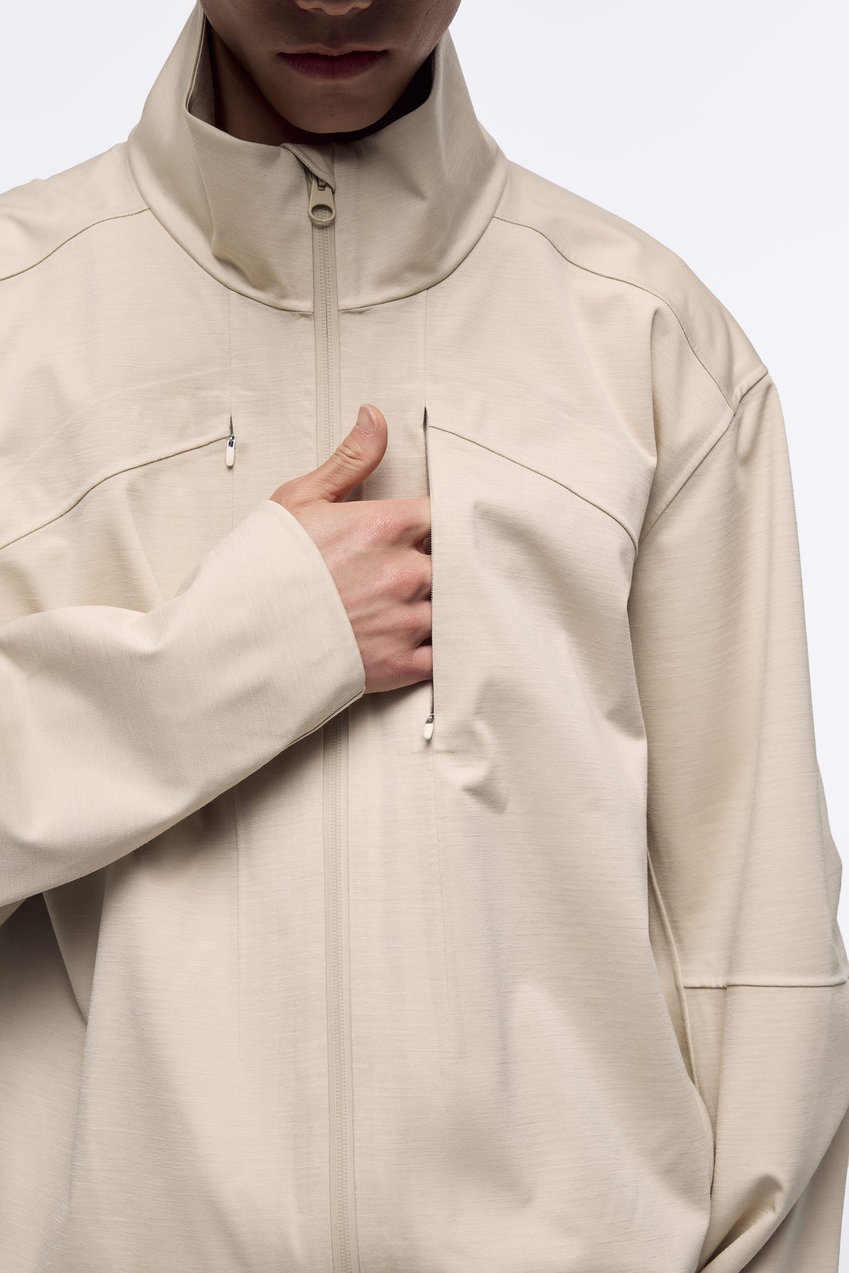 Ventarra Unisex Wool Surface Outdoor Jacket | Hidden-Zip Seam-Sealed Light Luxury Shell