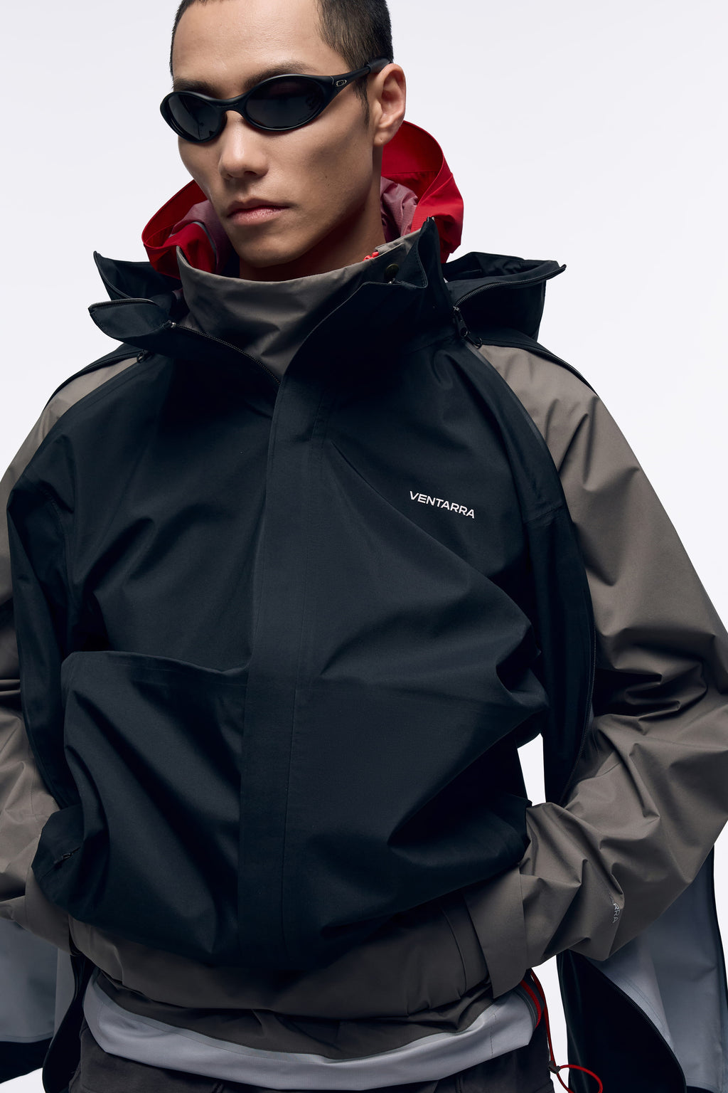Ventarra Unisex Side-Zip Hooded Shell Jacket | Waterproof Minimalist Trail Jacket
