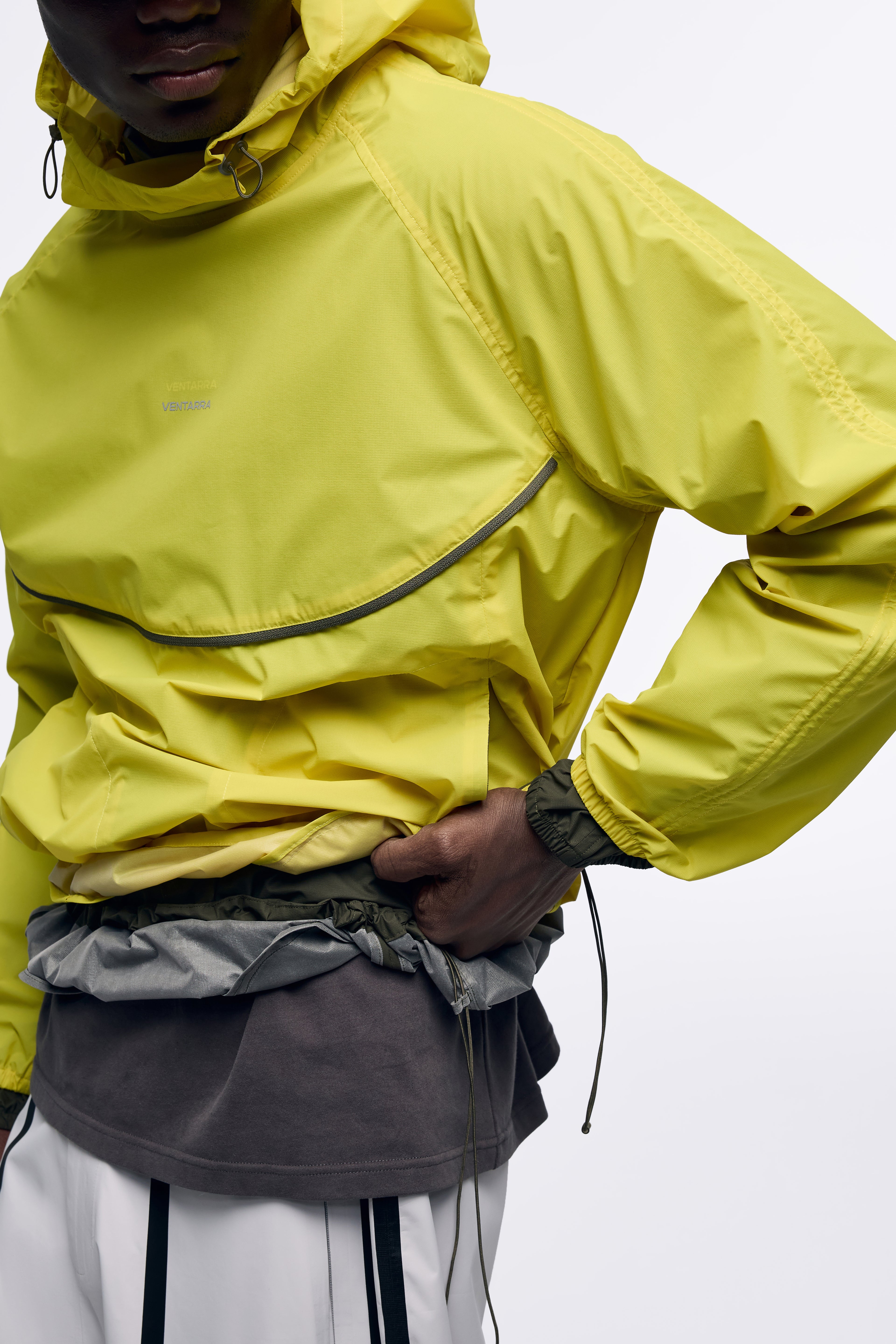 VENTARRA waterproof trail running jacket featuring lightweight breathable fabric and windproof protection for outdoor adventures