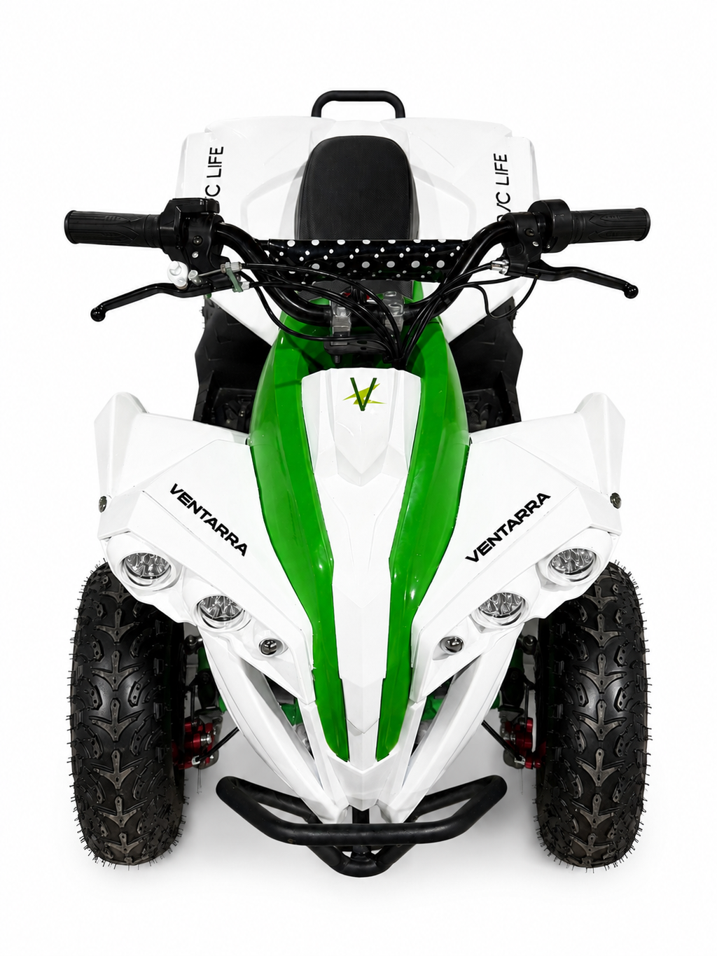 Ventarra 48V 1600W electric ATV quad bike white green off-road