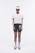 Ventarra Women's Cropped Running T-Shirt – Minimalist Front, Bold Back, Rolled-Edge Crop Tee