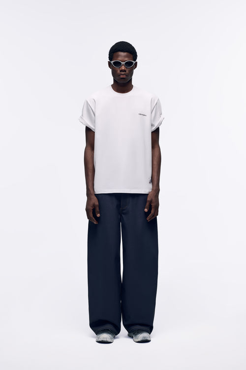 Ventarra Men's Dynamic Lines T-Shirt – Minimalist Asymmetric Back Detail Streetwear Tee