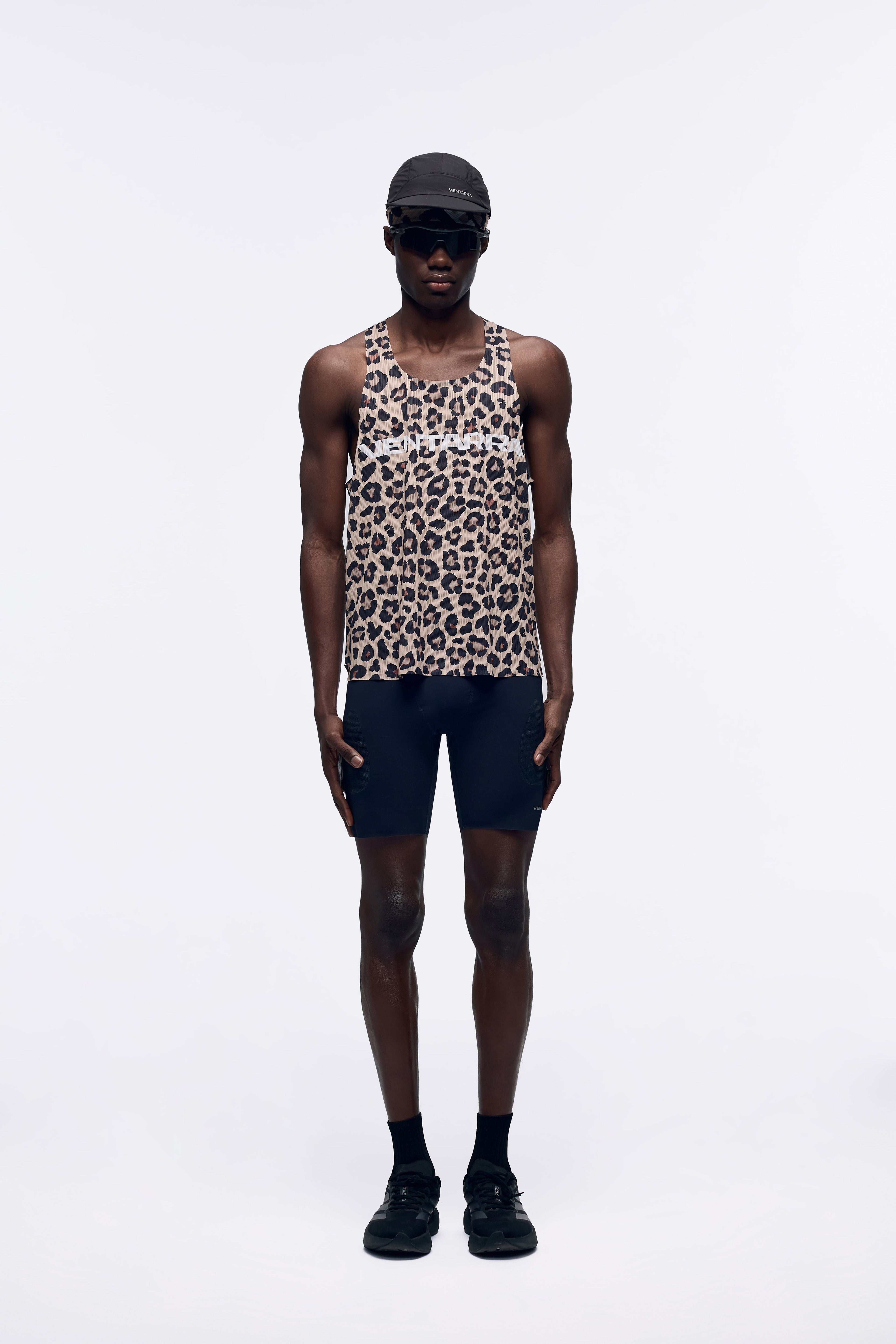 Ventarra Men's Laser Print Running Vest – Flame & Street Art Design, Seam-Sealed Trail Tank