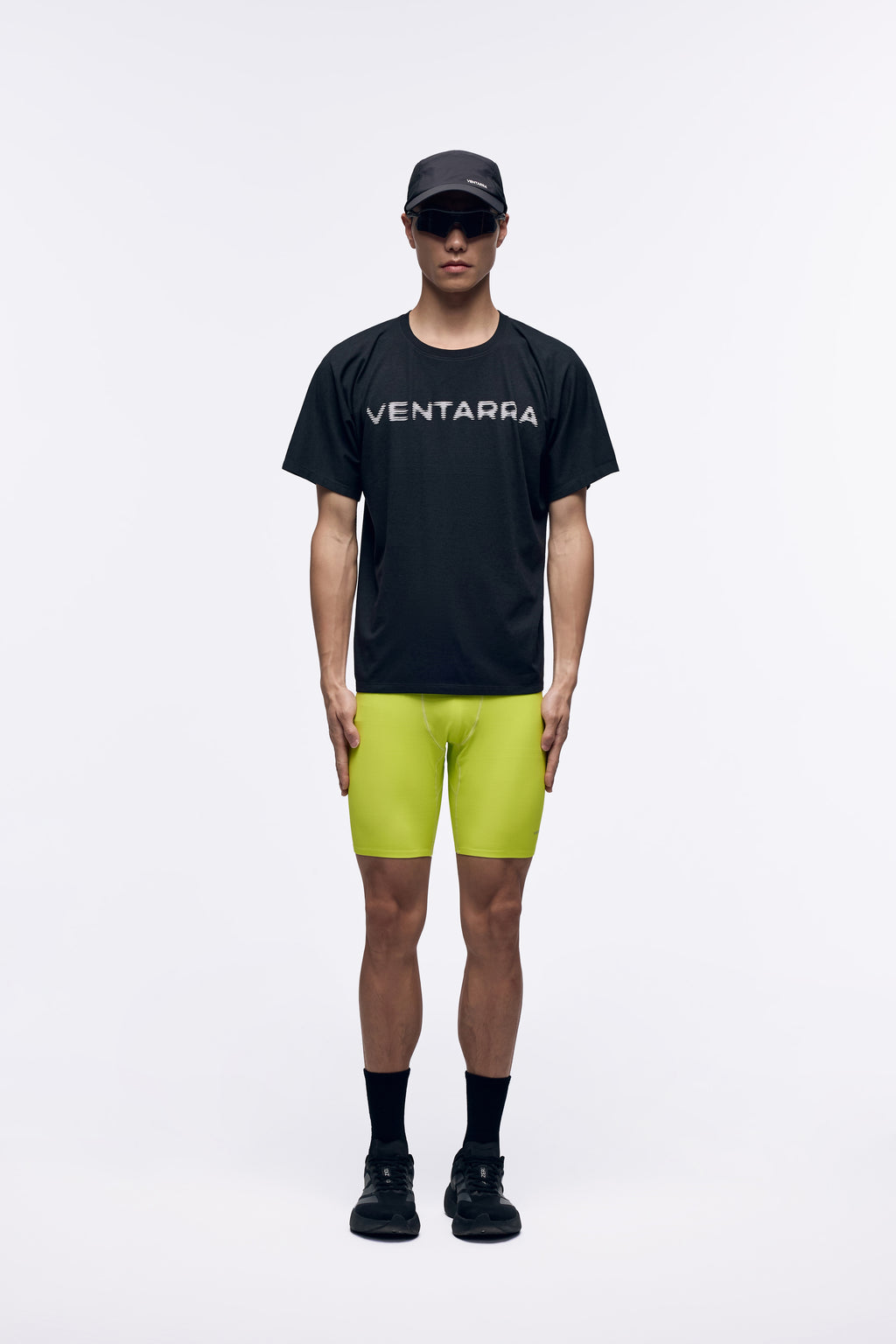 Ventarra Men's Compression Running Shorts – Integrated Drawstring Waistband, 3D Crotch Cut, Reflective Road Running Shorts