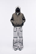 Ventarra unisex side-zip hooded shell jacket in Midnight Gray — waterproof 3-layer composite with dual side waterproof zippers and ultra-long back concealed vent